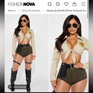 Fashion Nova Sexy Sheriff Halloween Costume size xs-s